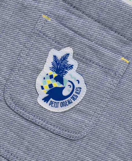 Ensemble salopette + haut 100% coton bébé garçon Denim bleu 2 - vertbaudet enfant 