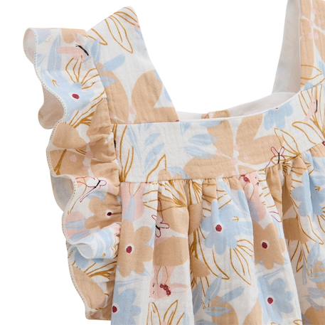 Robe enfant en gaze de coton praline Peche 4 - vertbaudet enfant 
