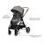 Poussette multifonction 2 en 1 ESME avec grandes roues, suspension, pliage compact, transformation nacelle en poussette, harnais 5 points, adaptateurs travel system, canopy large, panier, jusqu’à 25 kg . Gris+Noir 6 - vertbaudet enfant 