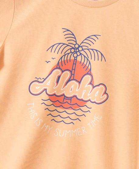 T-shirt manches courtes 100% coton garçon Orange 2 - vertbaudet enfant 