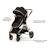 Poussette multifonction 2 en 1 ESME avec grandes roues, suspension, pliage compact, transformation nacelle en poussette, harnais 5 points, adaptateurs travel system, canopy large, panier, jusqu’à 25 kg . Gris+Noir 12 - vertbaudet enfant 