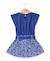 Ensemble robe + bandeau 100% coton fille Fond bleu imprime blanc 3 - vertbaudet enfant 