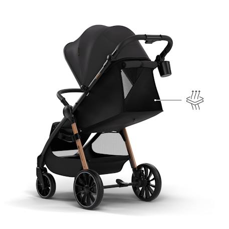 Poussette GRANDE 2  avec grandes roues amorties, click&fold pliage à une main, siège spacieux, harnais 5 points, arceau de sécurité, poignée réglable, porte-gobelet, jusqu’à 22 kg . Beige+Gris+Noir+Rouge+Vert 16 - vertbaudet enfant 