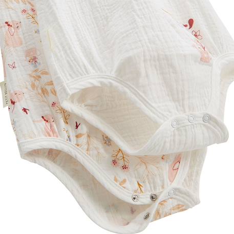 Lot de 2 barboteuses bloomer bébé en gaze de coton praline Ecru 3 - vertbaudet enfant 