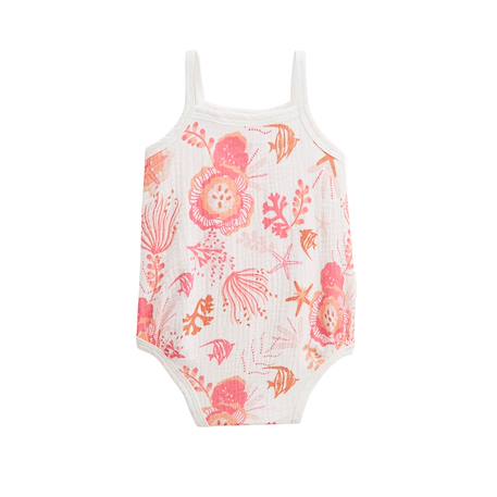 Lot de 2 barboteuses bloomer bébé en gaze de coton bahamas Rose 4 - vertbaudet enfant 