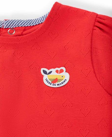 Ensemble tunique + leggings 100% coton bébé fille Rouge vif 3 - vertbaudet enfant 