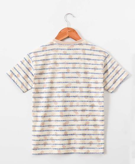T-shirt manches courtes 100% coton garçon Imprime fond grege 3 - vertbaudet enfant 