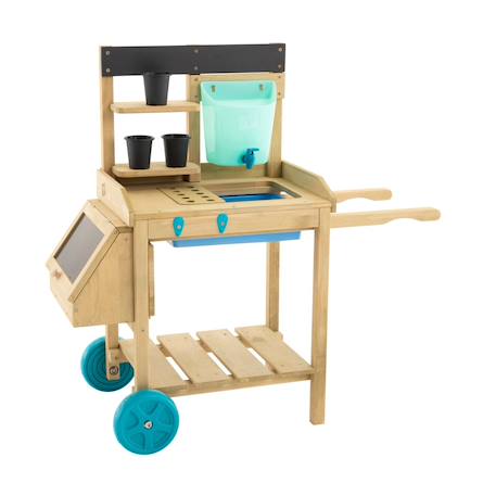 Table à rempoter mobile  bois fsc® Marron - bleu - noir 2 - vertbaudet enfant 