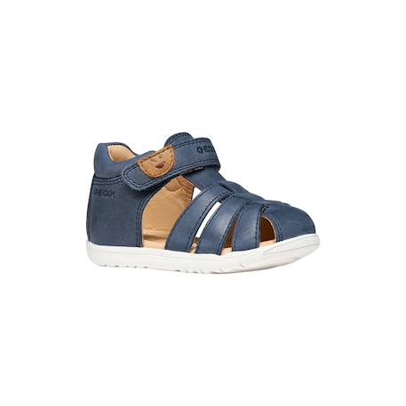 Sandales en cuir  à scratch Marine+Marine   jaune foncé 5 - vertbaudet enfant 