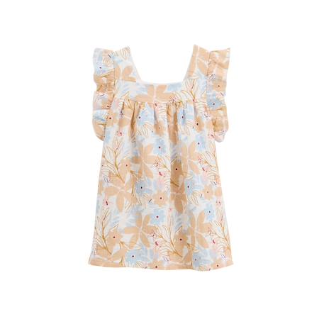 Robe enfant en gaze de coton praline Peche 2 - vertbaudet enfant 