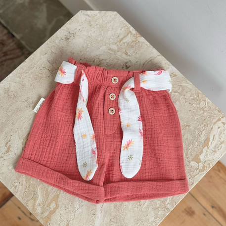 Short enfant en gaze de coton fiesta Rose 5 - vertbaudet enfant 