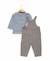 Ensemble salopette + haut 100% coton bébé garçon Gris 2 - vertbaudet enfant 