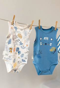 Bébé-Body-Lot de 2 bodies bébé sans manches biscarosse