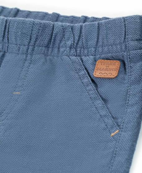 Pantalon 100% coton bébé garçon Bleu blanchi 3 - vertbaudet enfant 