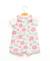 Ensemble salopette + haut 100% coton bébé fille Imprime rose fond blanc casse 2 - vertbaudet enfant 