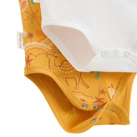 Lot de 2 bodies bébé sans manches liwa Jaune 3 - vertbaudet enfant 