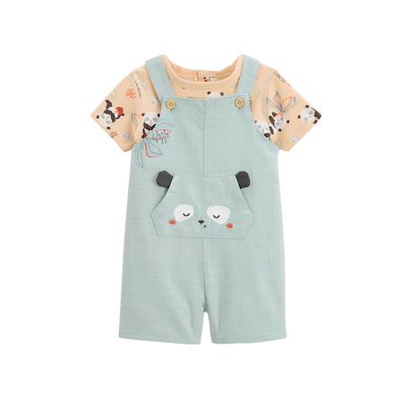 Ensemble salopette bébé et t-shirt bento Vert 2 - vertbaudet enfant 