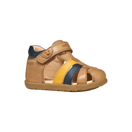 Sandales en cuir  à scratch Marine   jaune foncé+Marron   marine+Rose clair   pink 11 - vertbaudet enfant 