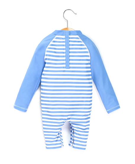 Maillot de bain bébé garçon Fond blanc raye bleu 3 - vertbaudet enfant 