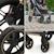 Poussette multifonction 2 en 1 ESME avec grandes roues, suspension, pliage compact, transformation nacelle en poussette, harnais 5 points, adaptateurs travel system, canopy large, panier, jusqu’à 25 kg . Gris+Noir 2 - vertbaudet enfant 
