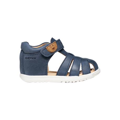 Sandales en cuir  à scratch Marine+Marine   jaune foncé 1 - vertbaudet enfant 