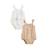 Lot de 2 barboteuses bloomer bébé en gaze de coton praline Ecru 2 - vertbaudet enfant 