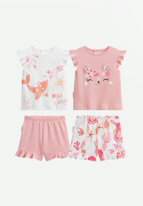 Lot de 2 pyjamas short enfant 2 pièces bahamas Rose 1 - vertbaudet enfant 
