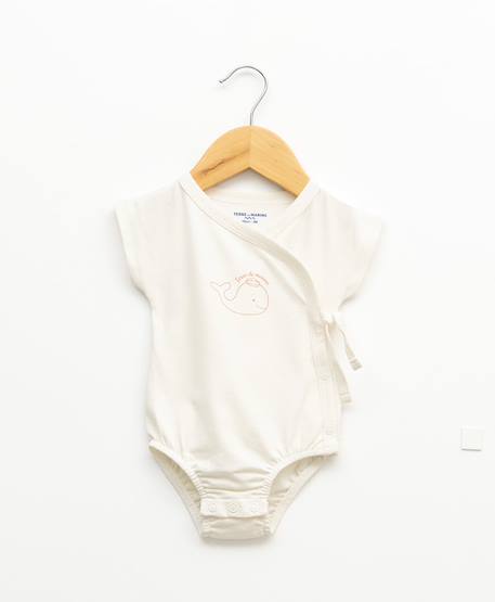 Ensemble bloomer + haut 100% coton bébé fille Fond blanc casse raye rose 4 - vertbaudet enfant 