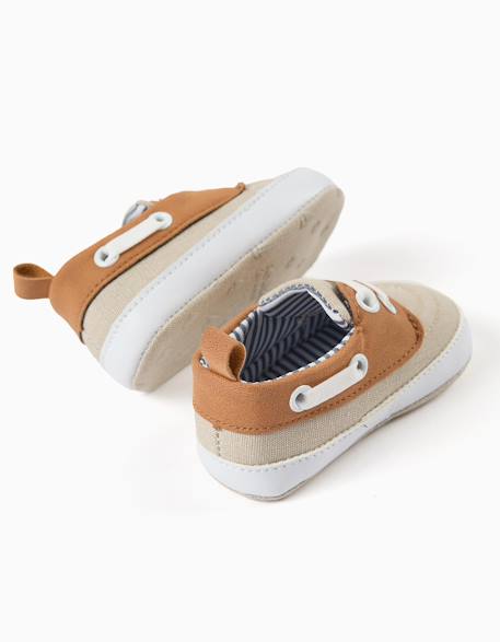Chaussures bateau Beige+Bleu foncé 3 - vertbaudet enfant 