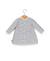 Robe manches longues 100% coton bébé fille Fond blanc casse raye indigo 2 - vertbaudet enfant 