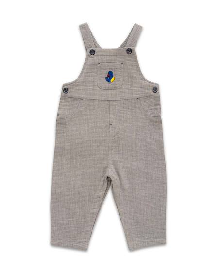 Ensemble salopette + haut 100% coton bébé garçon Gris 3 - vertbaudet enfant 