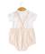 Ensemble salopette + haut 100% coton bébé fille Naturel/ peche 2 - vertbaudet enfant 
