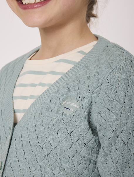 Gilet fille Vert 2 - vertbaudet enfant 
