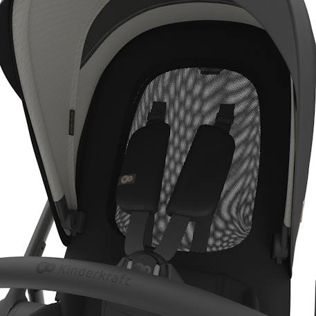 Poussette 3-en-1 PRIME 3 légère avec grandes roues 8/12, conduite à une main, memory buttons, siège été avec panneau mesh, pliage compact, habillage pluie, moustiquaire, siège-auto mink pro 2 inclus Beige+Brun+Noir+Vert 17 - vertbaudet enfant 