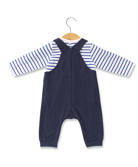 Ensemble salopette + haut 100% coton bébé garçon Indigo 2 - vertbaudet enfant 