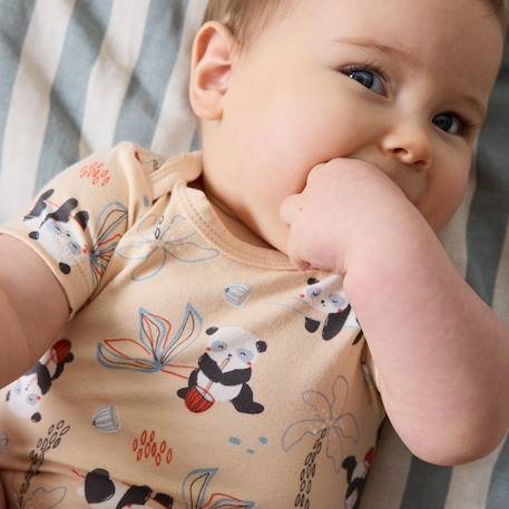 Lot de 2 bodies bébé manches courtes bento Vert 6 - vertbaudet enfant 