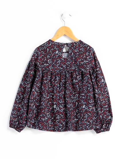 Blouse manches longues 100% coton fille Imprime rouge 2 - vertbaudet enfant 