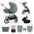 Poussette 3-en-1 PRIME 3 légère avec grandes roues 8/12, conduite à une main, memory buttons, siège été avec panneau mesh, pliage compact, habillage pluie, moustiquaire, siège-auto mink pro 2 inclus Beige+Brun+Noir+Vert 19 - vertbaudet enfant 