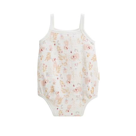 Lot de 2 barboteuses bloomer bébé en gaze de coton praline Ecru 4 - vertbaudet enfant 