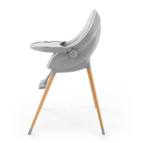 Chaise haute 3-en-1 FINI UP, évolutive transat et repas avec double plateau, harnais 5 points, réglable, insert nouveau-né, arche jouets, pieds bois, facile à nettoyer Beige+Gris 12 - vertbaudet enfant 