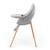 Chaise haute 3-en-1 FINI UP, évolutive transat et repas avec double plateau, harnais 5 points, réglable, insert nouveau-né, arche jouets, pieds bois, facile à nettoyer Beige+Gris 12 - vertbaudet enfant 