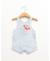 Ensemble salopette + haut 100% coton bébé garçon Fond blanc casse raye bleu 4 - vertbaudet enfant 