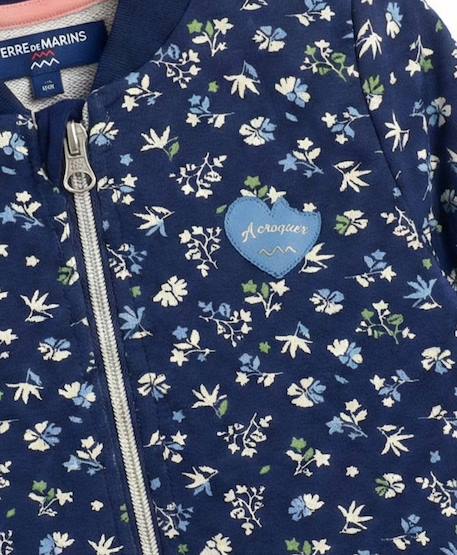 Veste 100% coton fille Imprime fond indigo 2 - vertbaudet enfant 