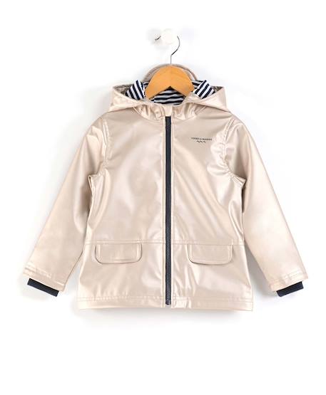 Ciré imperméable à capuche fille Beige dore 2 - vertbaudet enfant 