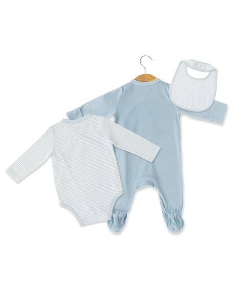 Ensemble bébé 3 pièces bébé garçon Bleu ciel 3 - vertbaudet enfant 