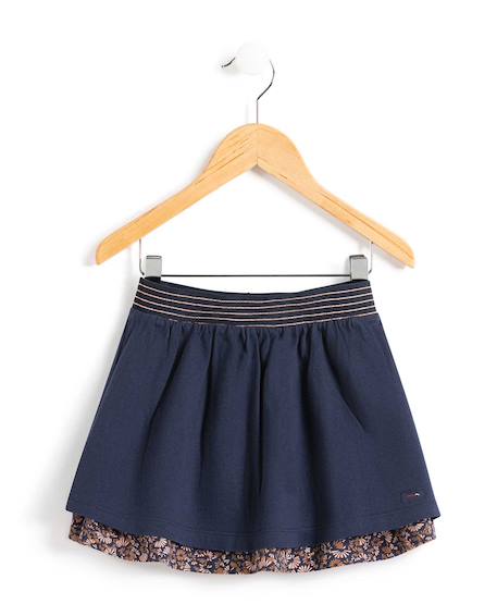 Jupe courte 100% coton fille Imprime indigo 4 - vertbaudet enfant 