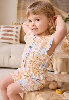 Combishort bébé en gaze de coton praline  - vertbaudet enfant