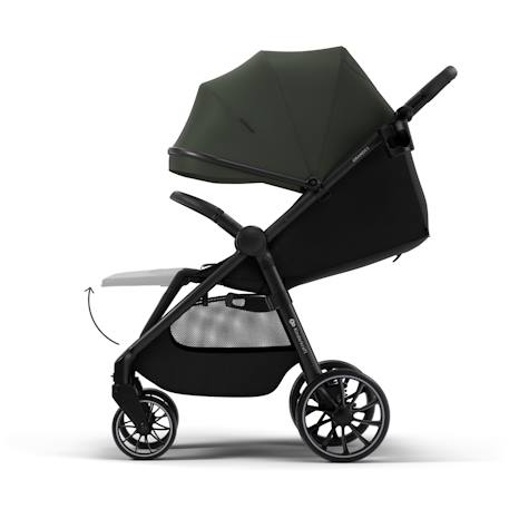 Poussette GRANDE 2  avec grandes roues amorties, click&fold pliage à une main, siège spacieux, harnais 5 points, arceau de sécurité, poignée réglable, porte-gobelet, jusqu’à 22 kg . Rouge+Vert 9 - vertbaudet enfant 