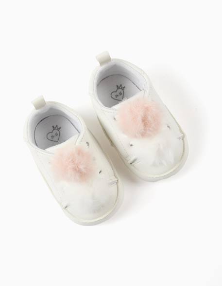 Baskets avec pompons Rose clair 3 - vertbaudet enfant 