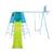 Aire de jeux évolutive panier de basket explorer tour métal h246cm Bleu - vert 2 - vertbaudet enfant 